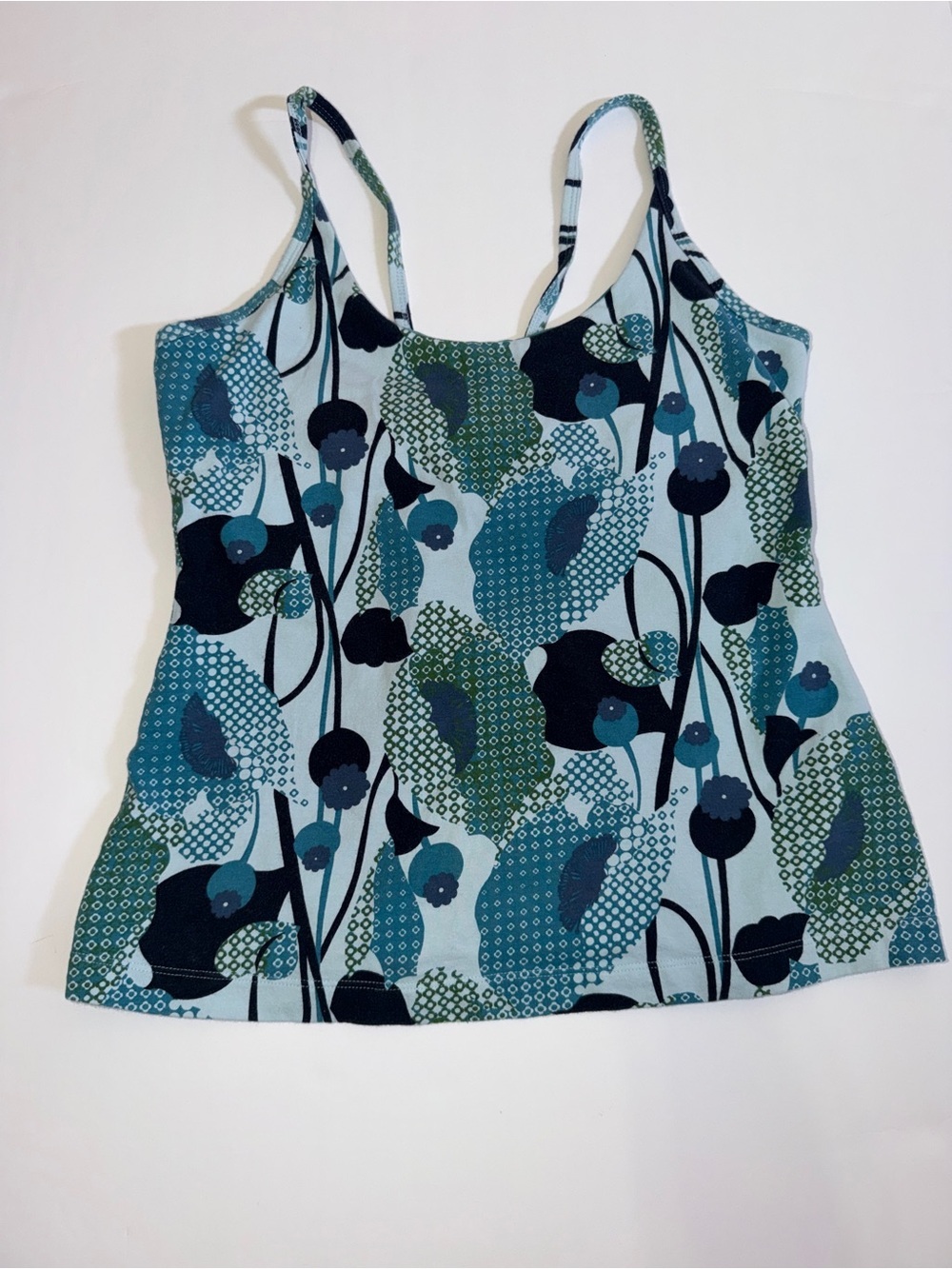 Patagonia Blue & Teal Floral Print Camisole